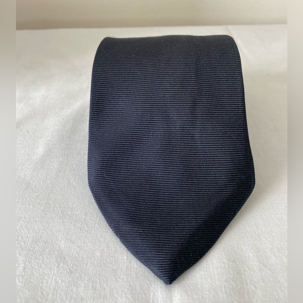 Daddy & Son Black Silk Tie Made in Italy